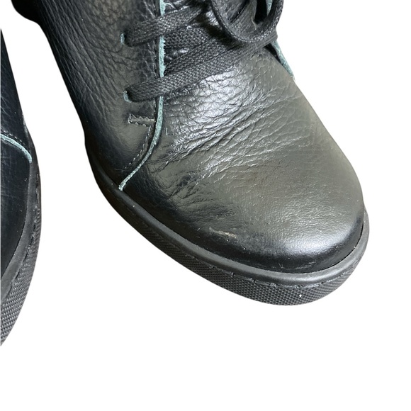 Badura Wedge Black Leather Boots - Picture 9 of 10